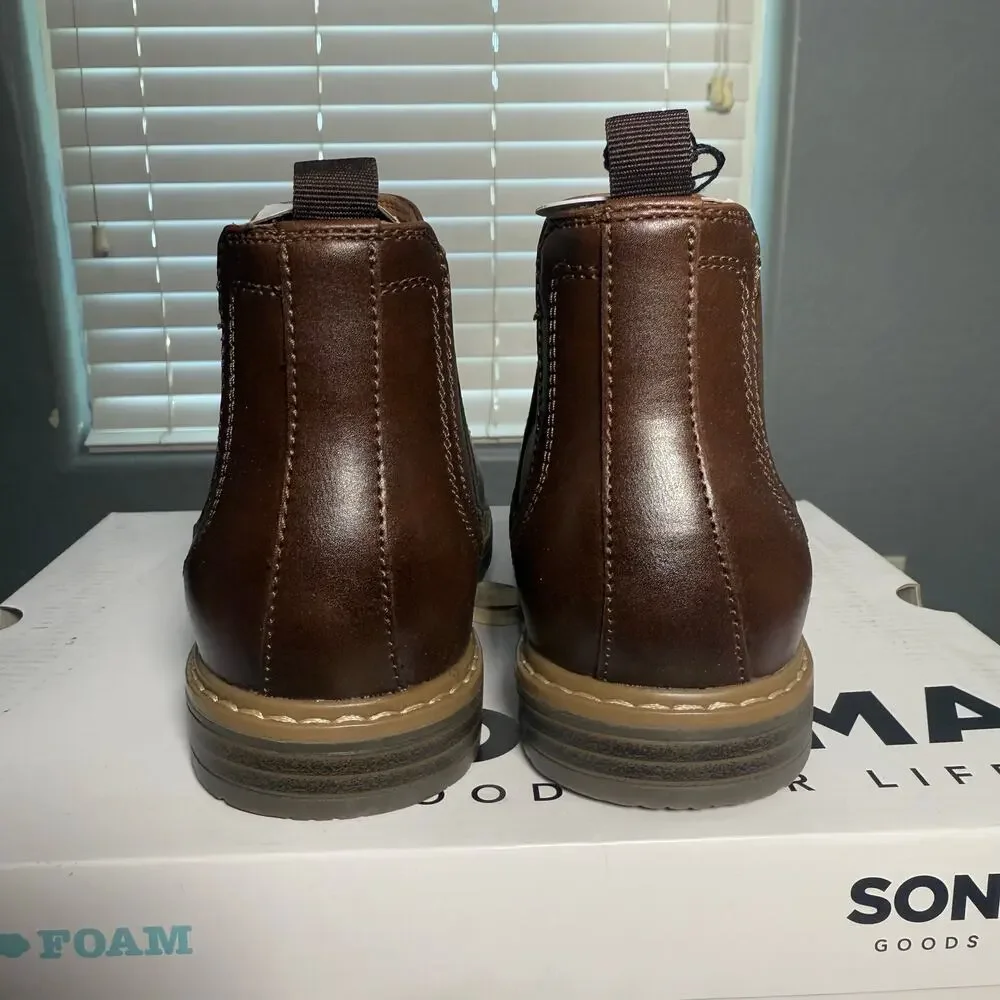 Sonoma Goods for Life Ilon Boys Chelsea Boots, Brown, US 13 - Picture 4 of 8